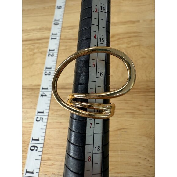 Gold Tone Spiral Wrap Statement Ring Size 7.5 - Picture 4 of 10